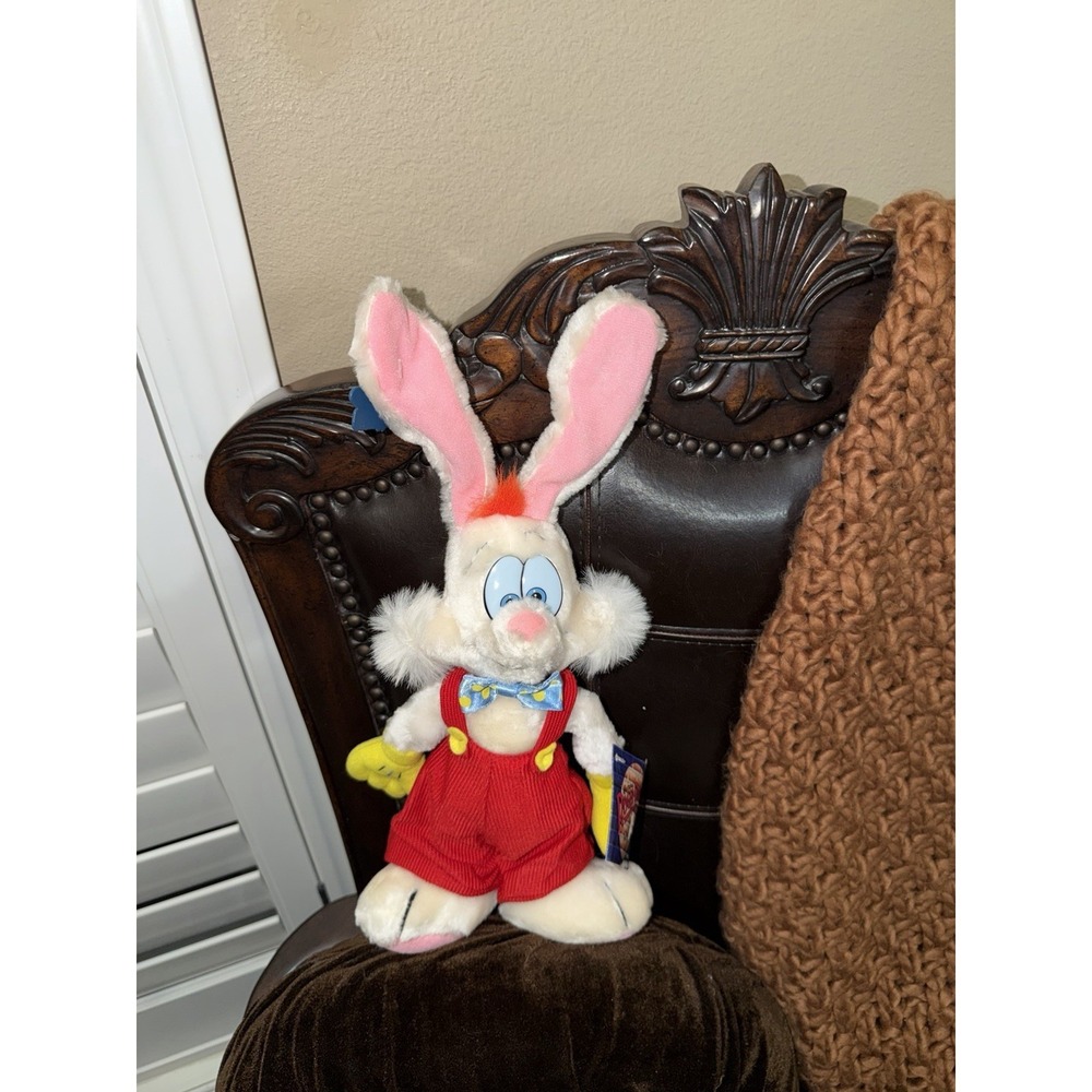 Vintage Who Framed Roger Rabbit 1987 With Tags Applause Plush Doll Bendable Ears